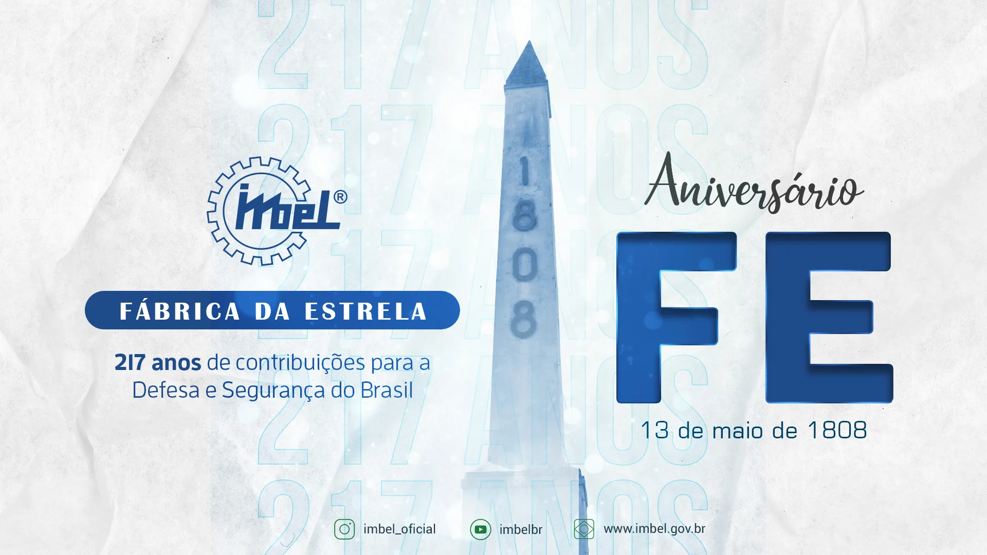 Homenagem da IMBEL ao 217º aniversário de criação da Fábrica da Estrela